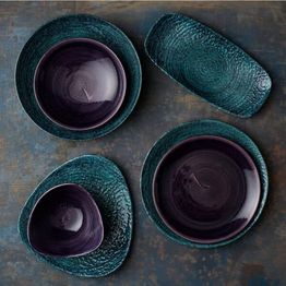 Churchill Homespun Chroma Blue Coupe Plates 260mm alternative