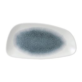 Churchill Raku Geo Plates Topaz Blue 298x143mm