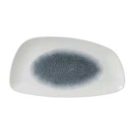 Churchill Raku Geo Plates Topaz Blue 346x171mm