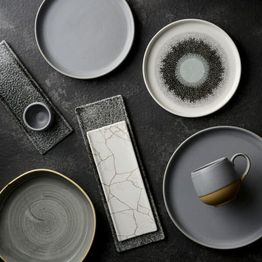 Churchill Raku Quartz Black Oblong Plates 250 x 90mm alternative