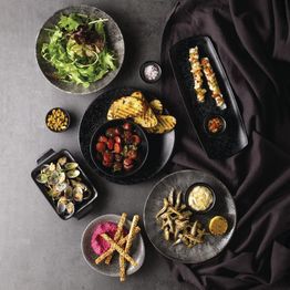 Churchill Stone Quartz Black Evolve Coupe Plates 260mm alternative