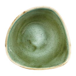 Churchill Stonecast Triangular Bowls Samphire Green 153mm