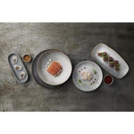 Churchill Studio Prints Homespun Accents Jasper Chefs Oblong Plate Grey 287x152mm alternative