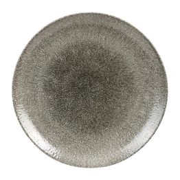 Churchill Studio Prints Raku Round Coupe Plates Quartz Black 288mm