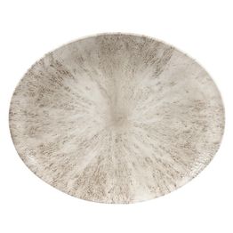 Churchill Studio Prints Stone Coupe Oval Plates Agate Grey 317mm