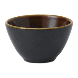 Churchill Super Vitrified Nourish Black Onyx Two Tone Contour Deep Bowls 8oz