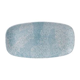 Churchill Med Tiles Oblong Plates Aquamarine 352x187mm