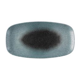 Churchill Raku Duo Chefs Oblong Plate Topaz Quartz 348x189mm