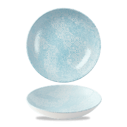 Churchill Vintage Prints Med Tiles Aquamarine Coupe Bowl 182mm
