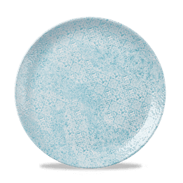 Churchill Vintage Prints Med Tiles Aquamarine Coupe Plate 260mm