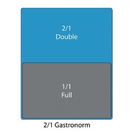 Vogue Stainless Steel 2/1 Gastronorm Tray - 100mm alternative