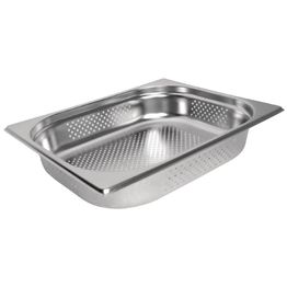 Vogue Stainless Steel Perforated 1/2 Gastronorm Tray - 150mm 9Ltr