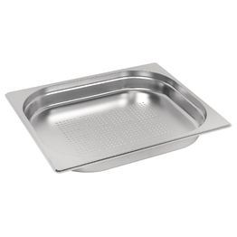 Vogue Stainless Steel Perforated 1/2 Gastronorm Tray - 40mm 2.5Ltr