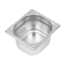Vogue Heavy Duty Stainless Steel 1/6 Gastronorm Tray - 100mm 1.7Ltr