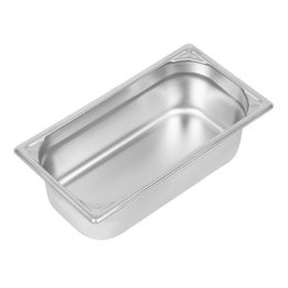 Vogue Heavy Duty Stainless Steel 1/3 Gastronorm Tray - 100mm 3.7Ltr