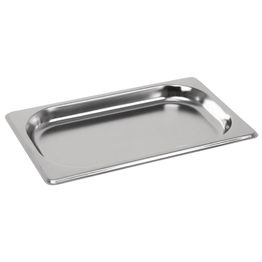 Vogue Stainless Steel 1/4 Gastronorm Tray Capacity: 530ml. Depth: 20mm