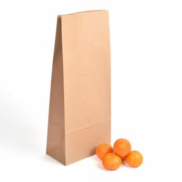 14Lb Block Bottom Brown Kraft Paper Bags 20cm x 47.5cm x 11cm (Gusset)