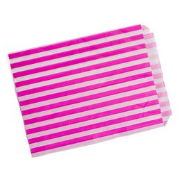 Stronghold Striped Pink Paper Bag 18 x 23 cm (7" x 9")