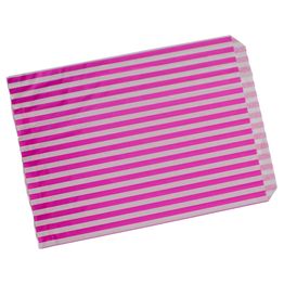 Stronghold Striped Pink Paper Bag 24 x 36 cm (10" x 14")