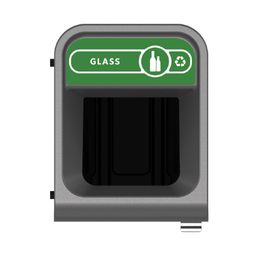 Rubbermaid Configure Container with Glass Recycling Label Green alternative