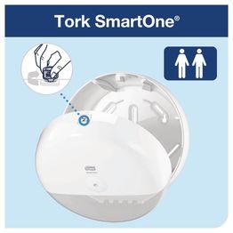 Tork SmartOne Mini Toilet Roll Dispenser White alternative