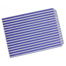 Stronghold Striped Purple Paper Bag 18 x 23 cm (10" x 14")