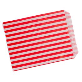 Stronghold Striped Red Paper Bag 18 x 23 cm (7" x 9")