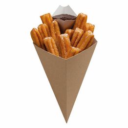 Colpac Standard Kraft Paper Cone With Dip Corner 279 x 168mm 10072