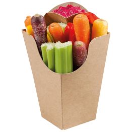 Colpac Standard Kraft Paper Cone With Dip Corner 279 x 168mm 10072 alternative