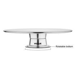 Vogue Stainless Steel Rotating Cake Stand 30cm alternative