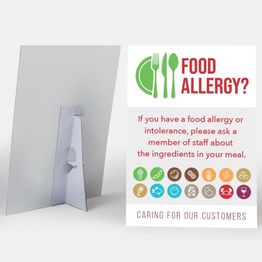 Customer Allergen Symbols &amp; Ingredients Awareness Pub &amp; Cafe Notice (2 x Display Options) alternative