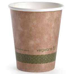 Vegware KV-8 8oz Brown Kraft Hot Cup 79-Series