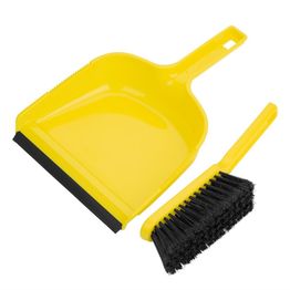 Jantex Dustpan &amp; Brush Set - Yellow