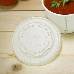 Vegware VLID115S 115-Series Flat PLA Hot Lid