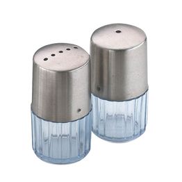 Pepper and Salt Condiment Set Clear Base 6.5cm