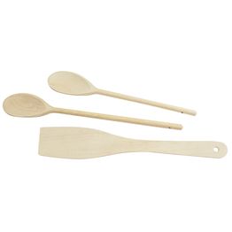 Naturals Utensil Set - Spatula/25cm Spoon/30cm Spoon