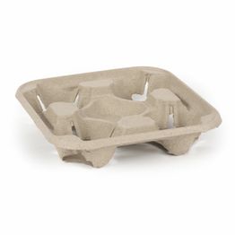 4 Cup Holder Moulded Recyclable Carrier
