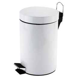 Pedal Bin Round 3ltr Stainless Steel White