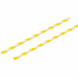 2 Ply Yellow And White Paper Straws 6mm