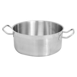Stainless Steel Low Casserole Pot - Induction Base 28cm / 7.3l