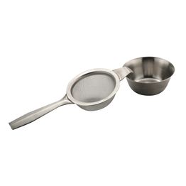 Tea Strainer Single Arm With Drip Bowl