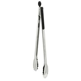 Tongs Stainless Steel Black Handle 41cm 16in