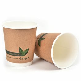 8oz Double Wall Brown Kraft Cup