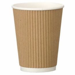 go-pak 8oz Triple Wall Kraft Ripple Cup