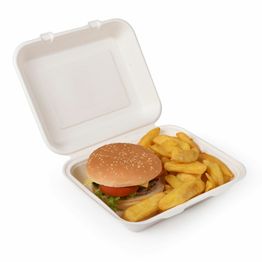 Vegware Vb09R 9 x 8In Bagasse Lunch Box