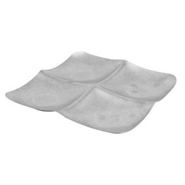 Vintage Steel 4 Grid Dip Dish 24.4cm X 23.4cm X 2.5cm