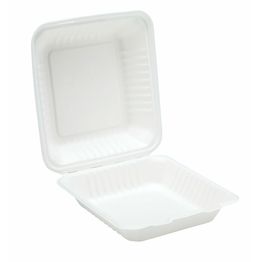 9" Square Takeaway Bagasse Burger Box