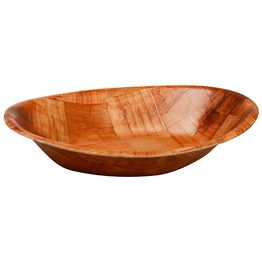 Woven Wood Bowl Oval 23 X 30cm / 12inx9in
