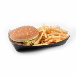 go-pak Black Medium Meal Tray