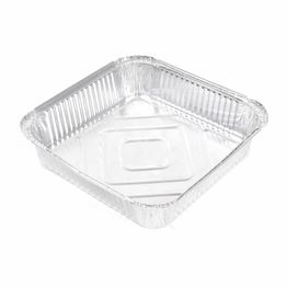 9" x 9" x 2" (230 x 230mm x 50mm) Deep Square Aluminium Foil Containers